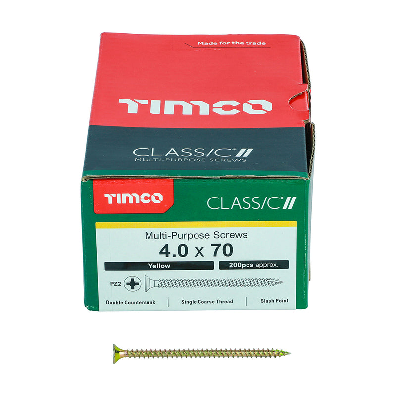 Classic Screw PZ2 Box of 200 4.0 x 70mm