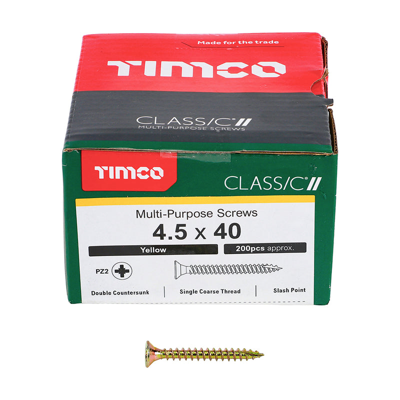 Classic Screw PZ2 Box of 200 4.5 x 40mm