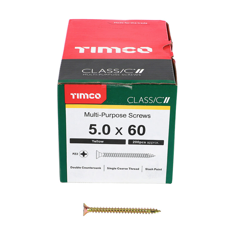 Classic Screw PZ2 Box of 200 5.0 x 60mm