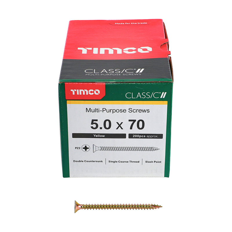 Classic Screw PZ2 Box of 200 5.0 x 70mm