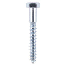Coach Screw BZP Pack of 5 8.0 x 80mm