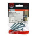 Coach Screw BZP Pack of 5 8.0 x 50mm