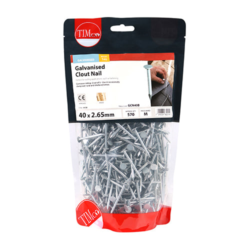 Clout Nail - Galvanised 40mm x 2.65 - 1Kg