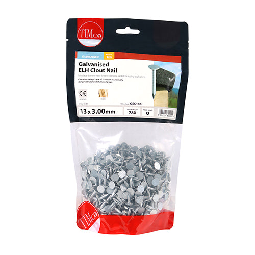 Clout Nail ELH - Galvanised 13 x 3.00 - 1Kg