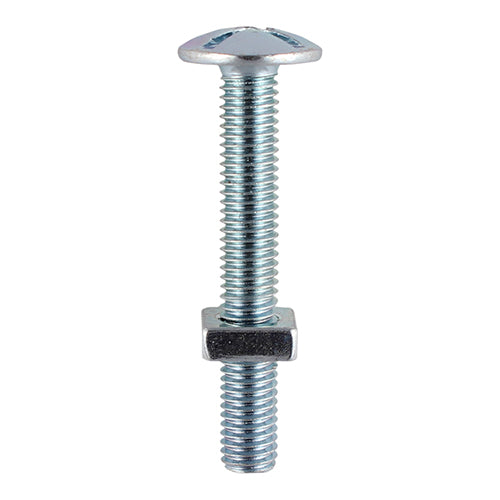 Roofing Bolt & SQ Nut - BZP M6 x 40 Pack Of 110