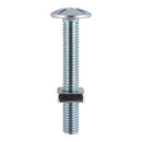 Roofing Bolt & SQ Nut - BZP M6 x 40 Pack Of 8