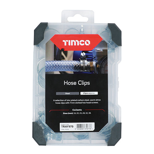 Timco Mixed Tray - Hose Clips 25pcs