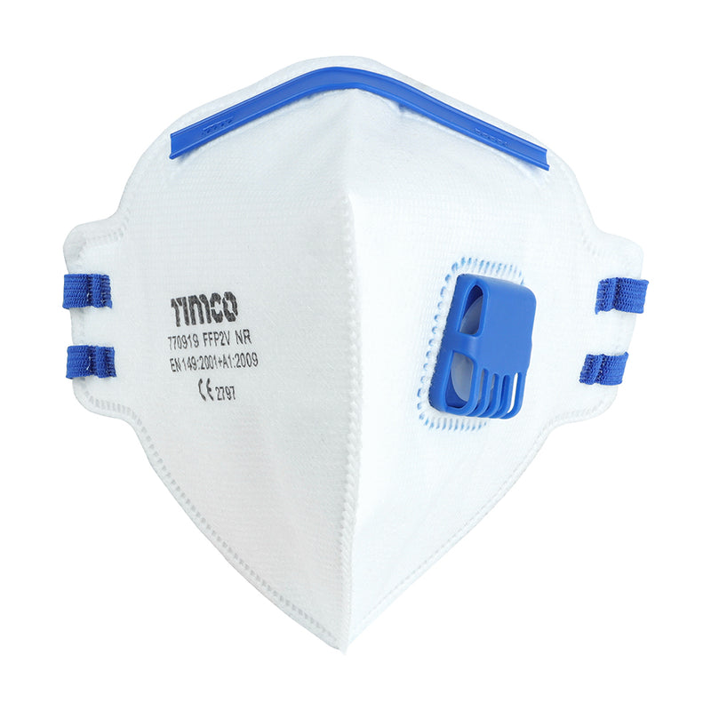 Timco FFP2 Fold Flat Masks with Valve x 3