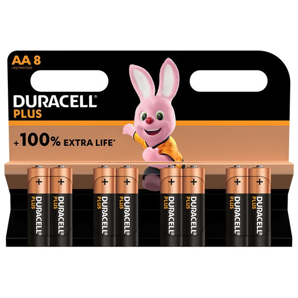 Duracell Plus Batteries AA 8 Pack