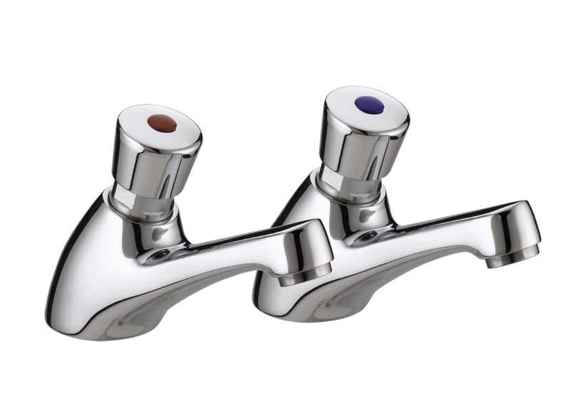 Bristan Non Concussive Basin Taps Chrome 1/2"