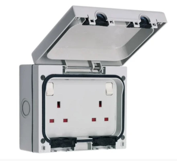 SMJ IP66 13A Socket 2-Gang