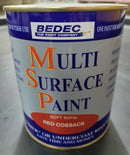 Bedec MSP Multi Surface Paint Satin Red Cossack 750ml