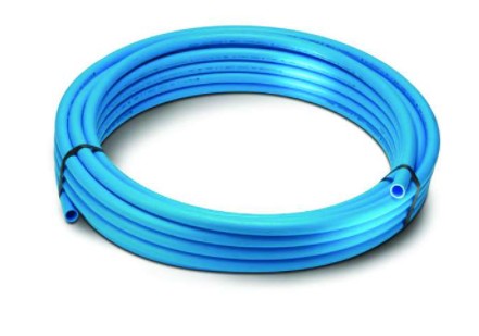 Blue MDPE Pipe 25mm x 100 Metre Roll