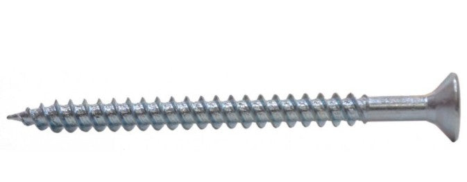 2 1/2" x 10 ZP Twin Thread Woodscrews Countersunk (Pack of 5)