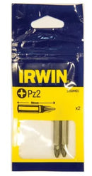 Irwin Power Screwdriver Bits Pozi PZ2 50mm (Pack 2)