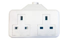 Deta 2g 13A Trailing Socket Tough White