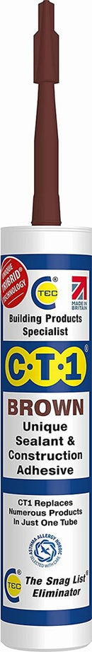 C-TEC CT1 Brown -  Construction Sealant Adhesive 290ml