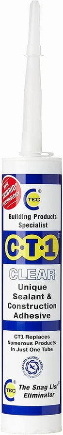 C-TEC CT1 Clear - Construction Sealant Adhesive 290ml