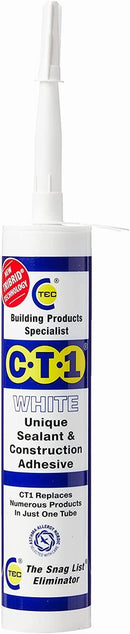C-TEC CT1 White - Construction Sealant Adhesive 290ml