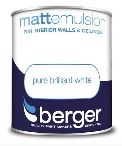 Berger Matt Emulsion Brilliant White 1L