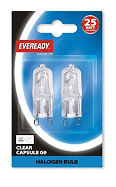 Eveready G9 25W Blister Card x 2