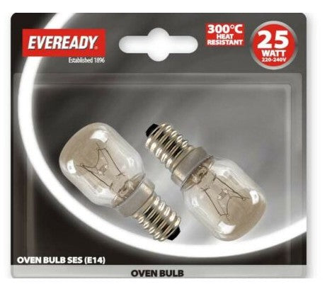 Eveready S1023 Oven Lamp 25W Small Edison Screw x 2
