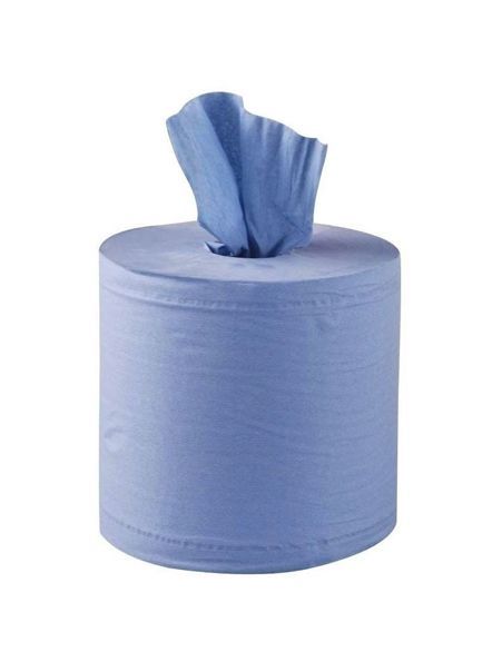 Blue Paper Roll - 2 Ply Embossed Centre Feed - Hand Towel