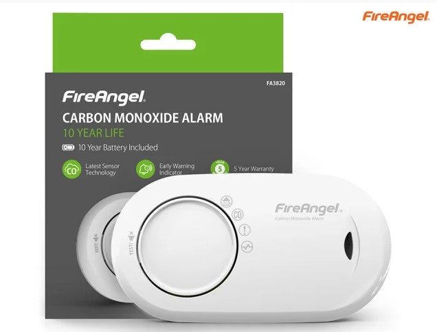 Fire Angel Carbon Monoxide Alarm Replaceable Battery