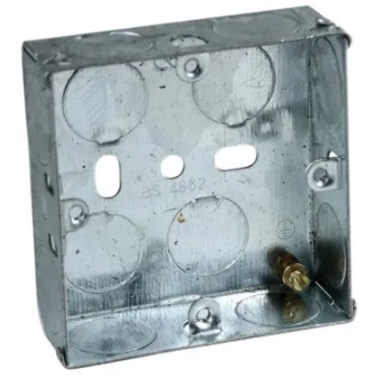 1G 35mm Metal Socket Box - Flush