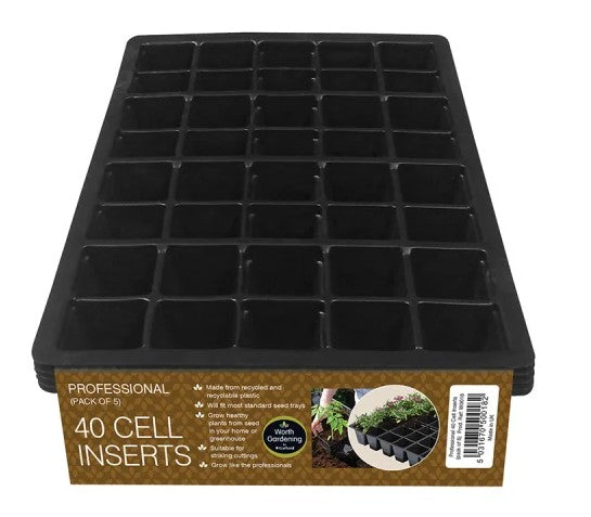Seed Trays With 40 Cell Inserts x 5
