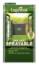 Cuprinol One Coat Sprayable Fence Treatment Forest Green 5L