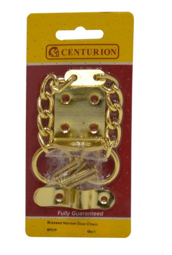 Steel Narrow Door Chain, Brassed