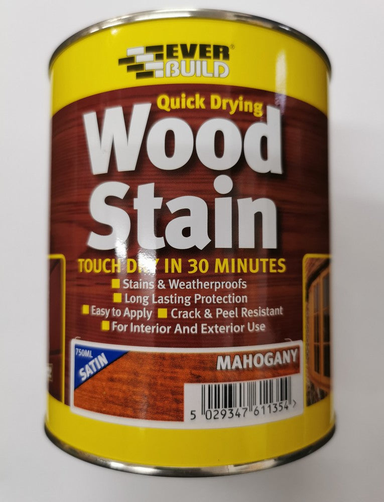 Everbuild Woodstain Satin Mahogany 750ml