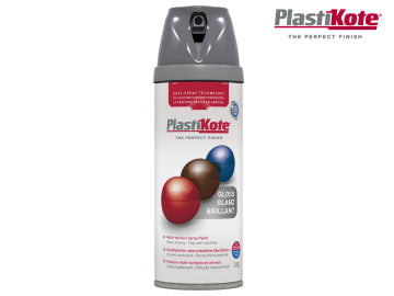 Plastikote Twist & Spray Gloss Medium Grey 400ml
