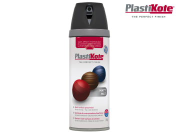 Plastikote Twist & Spray Matt Black 400ml