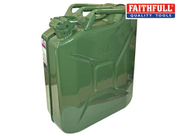Faithfull Green Jerry Can - Metal 20 litre