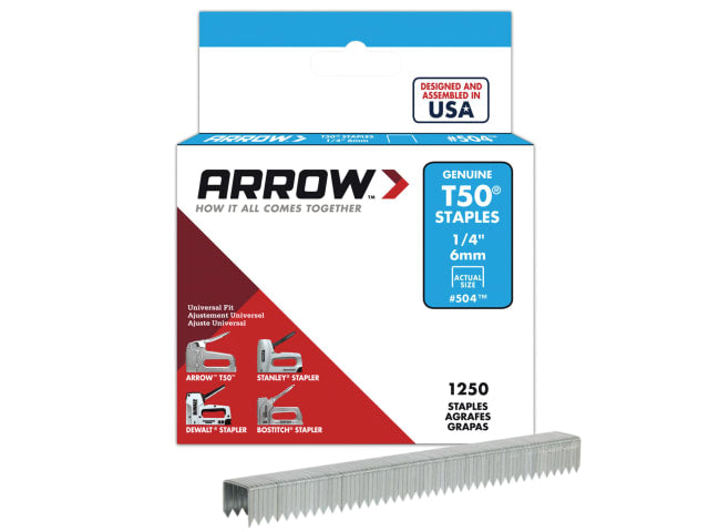 Arrow T50 Staples Box 1250