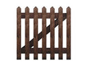 Palisade Pointed Gate 3' x 3' Brown